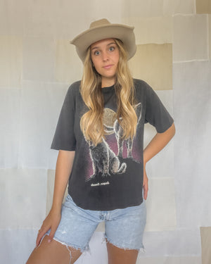 Vintage 90's black wolf Jasper, Canada t-shirt. Women's size medium.